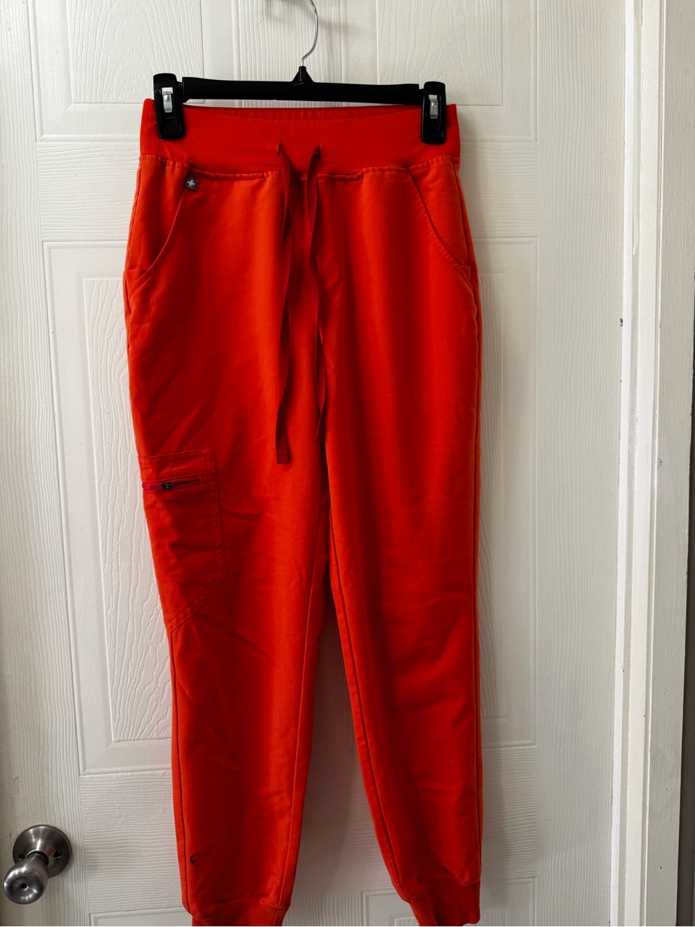 Figs women Bright Orange Jogger Pants